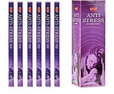 Inde Ourlet dencens Anti-stress 6 paquets X 8 bâtons, Wicca Pagan 8 GM Boîte carrée