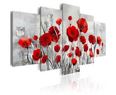 murando - Impression sur toile - 200x100 cm cm - 5 pieces - Image sur toile - Images - Photo - Tableau - motif moderne - Décoration - tendu sur chassis - Fleurs pavot b-A-0001-b-n