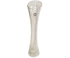 VASE SOLIFLORE CRAQUELE 30 X 7 CM TRANSPARENT DECORATION MAISON