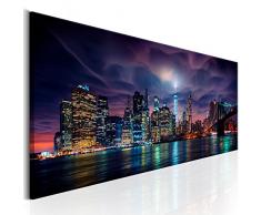 murando Impression sur Toile intissee 120x40 cm 1 Piece Tableau Tableaux Decoration Murale Photo Image Artistique Photographie Graphique New York Citta City NY d-B-0155-b-a