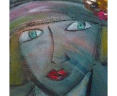 Peinture acrylique Art. Toile, tableau décoration. "Adélaïde, beauté des années 30".