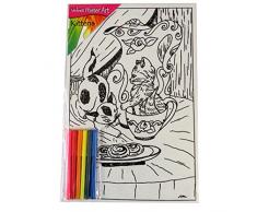 Enfants Grand Velours Affiche Art - Chatons de Table - Taille 375mm x 250mm