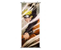 CoolChange Grand Poster en Rouleau /Kakemono de Naruto Fait de Tissu, 100x40cm, Motiv: Naruto et Kunai