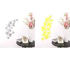 Ufengke® 12 Pièces 3D Fleurs Stickers Muraux Design De Mode Bricolage Fleurs Art Autocollants Artisanat Décoration De La Maison, Noir