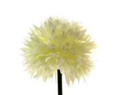 FS 4 x 43 cm Artificielle Chrysanthème/Maman avec Grande Fleur Ivoire