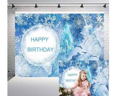 EdCott Papier Peint pour fête de Noël Motif La Reine des neiges 2,1 x 1,5 m