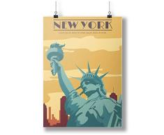 INNOGLEN New York USA Retro A0 A1 A2 A3 A4 Affiche Photo en Satin a5004h