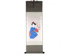 lachineuse KAKEMONO Ambiance du Japon - Impression sur Soie - 100 cm X 30 cm