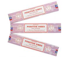 Satya - Lot de 3 bâtons dencens - Nag Champa Positive Vibes