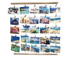Uping Cadre Photo Mural de Pele Mele Photos avec Porte Photo Pince, Décoration Maison et Idée Cadeau