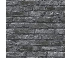 Papier peint brique pierre imitation Tapisserie 954701 95470-1 A.S. Création Dekora Natur 6 | Gris | Rouleau (10,05 x 0,53 m) = 5,33 m²