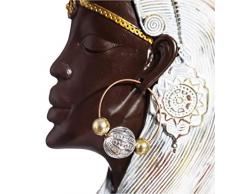 Zen et Ethnique Statuette Buste Africaine 34 cm
