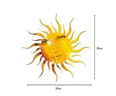 Ufengke® 3D Motif Soleil Effet De Miroir Stickers Muraux Design À La Mode Art De Décalque Décoration De La Maison D'or