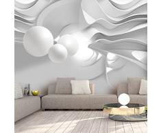 murando – Papier peint intissé 3D Optique 400x280 cm – Papier peint – Trompe l oeil - Tableaux muraux – Déco – XXL - Gris a-A-0298-a-a