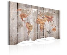 B&D XXL murando Impression sur Toile intissee120x80 cm 1 Piece Tableau Tableaux Decoration Murale Photo Image Artistique Photographie Graphique Poster Carte du Monde Continent k-C-0050-b-b