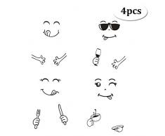 Mignon Stickers Muraux Autocollant Réfrigérateur Heureux Délicieux Visage Cuisine Frigo Stickers Muraux Art