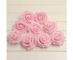 Inmozata Lot de 50 roses artificielles en mousse pour décoration de mariage, fête à la maison