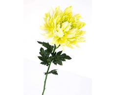 artplants.de Chrysanthème Artificiel, Vert-crème, 64cm, Ø 16cm - Fleur Artificielle - Chrysanthème sur Tige