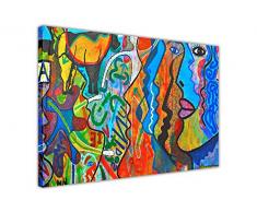 Art Prints Tableau sur toile Motif abstrait Réimpression d’une peinture à l’huile 09- A0 - 40 X 30 (101CM X 76CM)