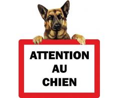 Autocollant sticker Attention au Chien Berger Allemand portail porte panneau maison