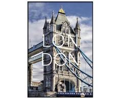 Panorama® Poster Coucher du Ville de Londres 50 x 70 cm | Imprimée sur Poster de Grande qualité | Poster Ville | Poster Moderne pour la Maison | Décoration Murale Vintage | Photos