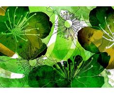 KOMAR-mUNICH chaussures-dESIGN style portefeuille wTD mantiburi papier peint en tissu non-tissé motif aquarelle - 350 x 250 cm - 7 pièces