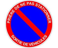 Akachafactory Autocollant Sticker Interdit stationner stationnement Sortie vehicule Panneau