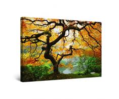 Startonight Impression sur Toile Arbre dérable, Tableau Nature- Decoration Murale Salon Moderne - Image sur Toile - 80 x 120 cm
