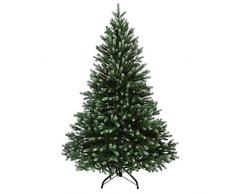BB Sport Sapin de Noël de Naturel PE/PES 150 cm Vert Foncé - Sucre Glace Arbre Noël Artificiel