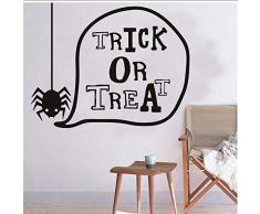 Si vous ne donnez pas de douceur, il y aura un beau Spiderman Halloween Sticker mural pour chambre denfant décoration murale Art Decal Halloween décoration de la maison 56X44Cm