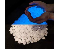Lot de 100 galets phosphorescents décoratifs pour allées de jardin, pots de fleurs, aquariums