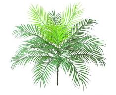 Aisamco - Plante artificielle en feuilles de palmier tropical artificiel en vert 1 Pcs - Plante en plastique - Plante areca - 15 feuilles - Hauteur de 63 cm - Composition florale - Accent de verdure