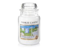 Yankee Candle bougie jarre parfumée, grande taille, Coton fraîchement lavé, jusquà 150 heures de combustion