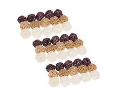 chiwanji 45x Boules en Osier De Rotin De 3cm pour La Décoration De Mariage à La Maison, Remplisseurs De Vase, Jouets pour Oiseaux