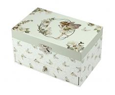 TROUSSELIER - Fée - Flower Fairies - Boîte à Bijoux Musicale - Idéal Cadeau Jeune Fille - Musique La Flute Enchantée de Mozart - Colori Vert