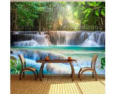 murando – Papier peint intissé - 250x175 cm – Papier peint – Trompe l oeil – Tableaux muraux déco XXL – cascade c-A-0006-a-b