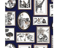 Holden Decor Glasshouse Safari cadres Bleu marine papier peint 90072 – Animaux sauvages