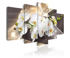 murando - Impression sur toile - 200x100 cm cm - 5 pieces - Image sur toile - Images - Photo - Tableau - motif moderne - Décoration - tendu sur chassis - abstraction abstrait fleurs b-C-0123-b-n