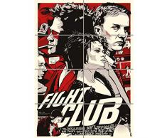 Doppelganger33 LTD Fight Club Brad Pitt Movie Film Illustration Wall Art Multi Panel daffiche 33x47 Pouces