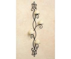 Bougie Support de Montage Mural pour 4 Bougies Pilier, Murale de Bougeoir, Support Bougie Mural, Hauteur 93 cm, 1 STK.