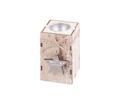 Amosfun Joyeux Bois bougeoir de Noël Mini-Durable Porte-lumière de thé Chandelier noël Artisanat Bougie pour Tenir 1pcs de décoration de Noël