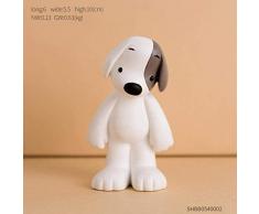 Z-NING Résine Modèle Animal Moderne Décoration de La Maison Accessoires Mignon Chien Figurines Fournitures Dartisanat Articles Intérieurs Fée Jardin Statuette, B,B