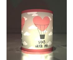 5 enchantant amour lanternes-photophores decoratives, lanternes en papier calque, lumières transparentes avec ballon de coeur: stay with me