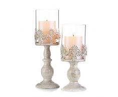 Nuptio Bougeoir Sculpté Rétro, Package mis à Jour Ornement de Table au Mariage, Bougeoir en Métal avec Couvercle en Verre, Bougeoir Creatir pour Le Dîner aux Chandelles