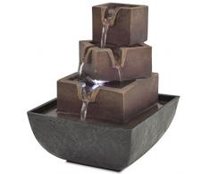 vidaXL Fontaine dIntérieur avec Lampe LED Décoration de Maison Polyrésine
