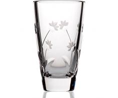 Vase, vase de cristal, collection "MARGARETTA", transparent, hauteur 15 cm, cristal, style moderne (GERMAN CRYSTAL powered by CRISTALICA)