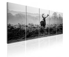 murando Impression sur Toile intissee Cerf 200x80 cm Tableau 5 Parties Tableaux Decoration Murale Photo Image Artistique Photographie Graphique Nature Animal Paysage g-B-0047-b-o