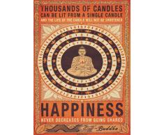 Wisdom of buddha buddha giant poster xXL 100 cm x 140 cm