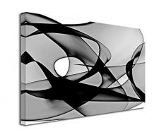 DECLINA, Tableau Decoration Murale Salon Moderne, Cadres decoratif Mural, Tableau Toile déco Design Vortex 50x30 cm Noir et Blanc