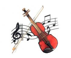 Nouveau tableau contemporain en métal ou sculpture en métal - Violon, musique, tourbillon